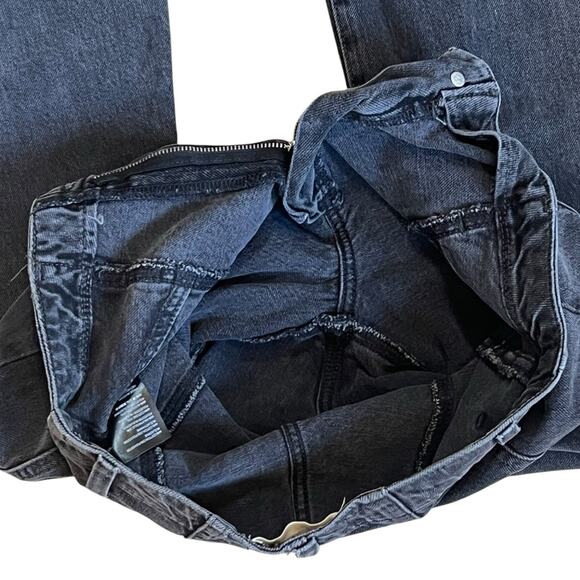 Free People We The Free Women’s Sz 27 High Rise Flare Jeans Black Gray Denim - Picture 11 of 15
